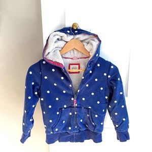Girls Fleece-Lined Polka Dot Sweatshirt - Mini Boden (7-8)